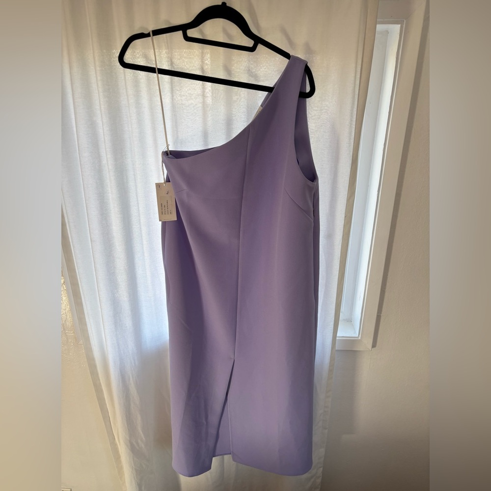 Mr Larkin Elegant One-Shoulder Lavender Dress